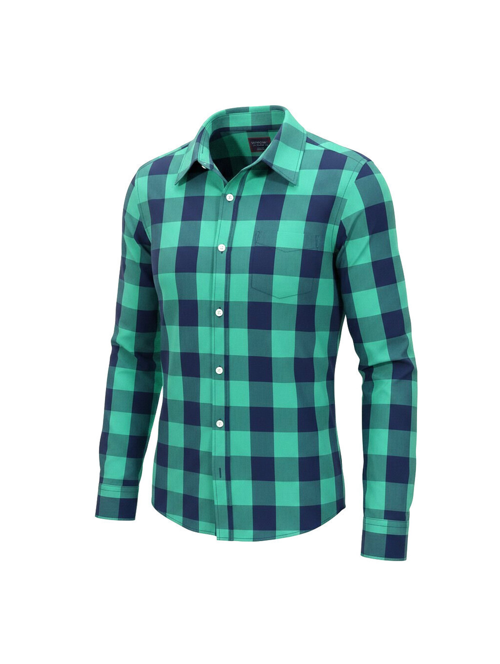 UNTUCKit Mens XL Green Blue Plaid
